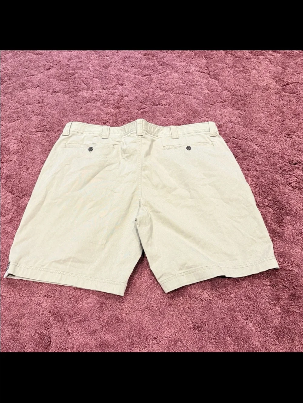 St. John's Bay Khaki Flat-Front Cotton Shorts